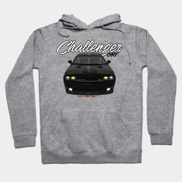 Challenger SRT8 Black by pjesusart Hoodie by PjesusArt